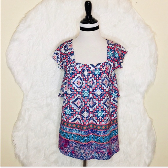 Anthropologie Meadow Rue Aztec Top - Picture 2 of 8